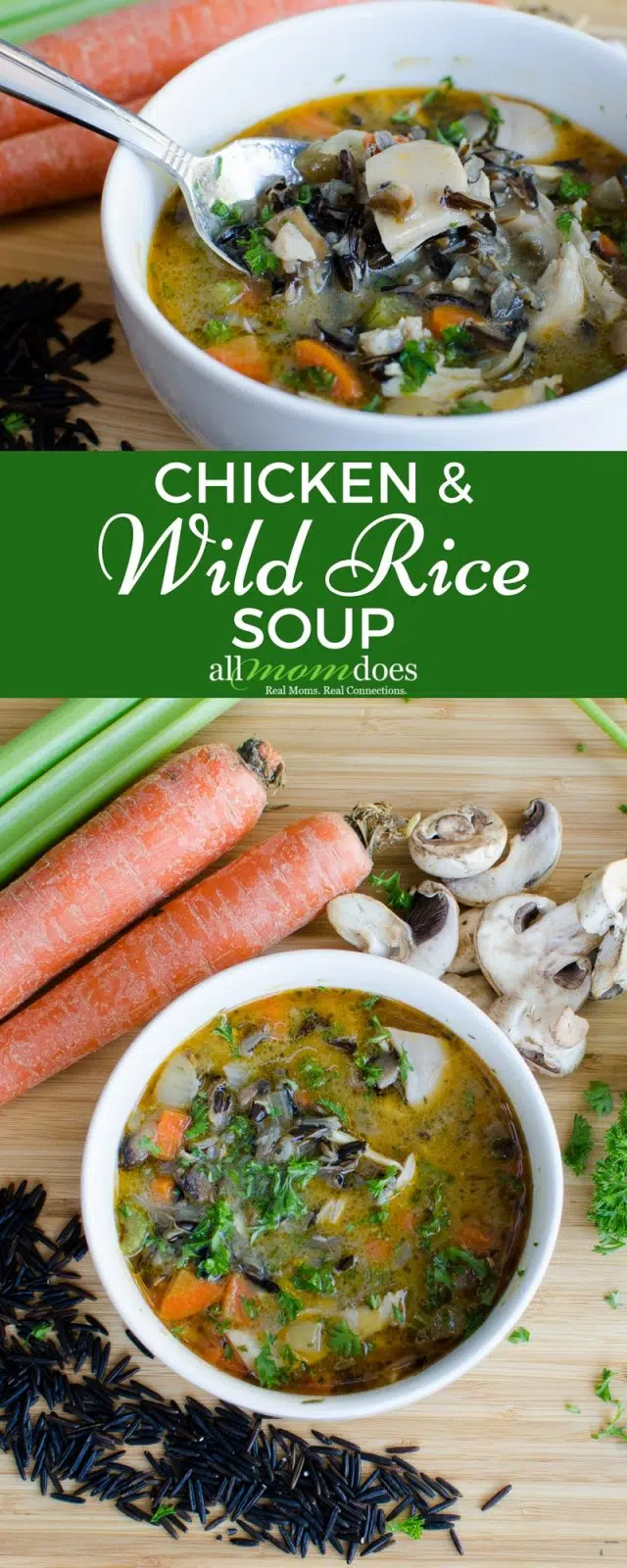 Homemade Chicken and Wild Rice Soup Recipe #wildrice #chickensoup