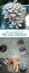DIY Pine cone Christmas ornament - an easy Christmas craft!