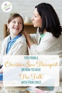 Tips from a Christian sex therapist on how to talk about sex with kids.