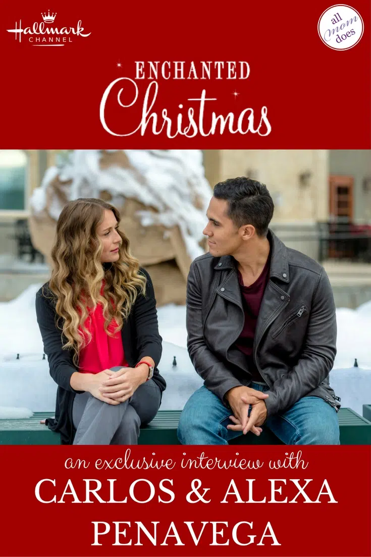 An exclusive interview with Hallmark Channel Christmas movie stars Carlos and Alexa Penavega #hallmarkchannel #hallmarkmovies #enchantedchristmas