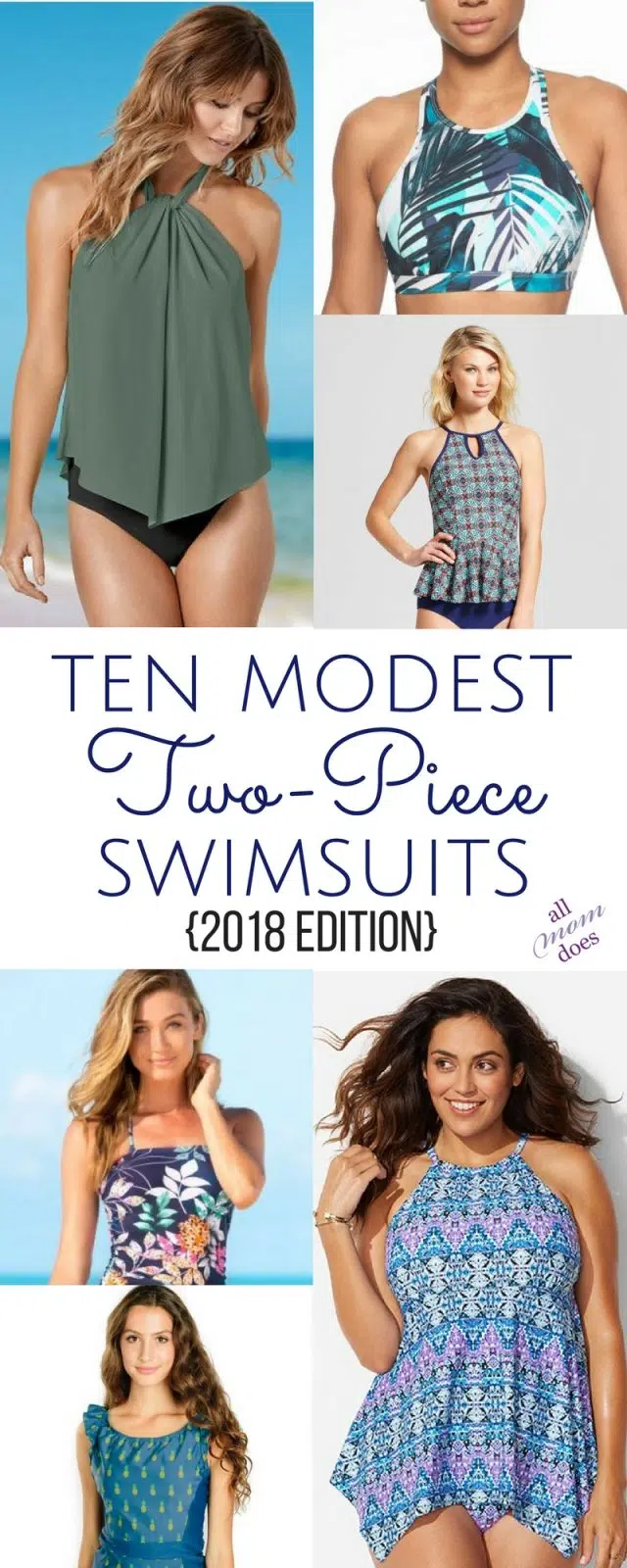 Bikinis and Tankinis that still offer coverage. Modest two-piece swimsuits! #swimsuits #bikini #modesty