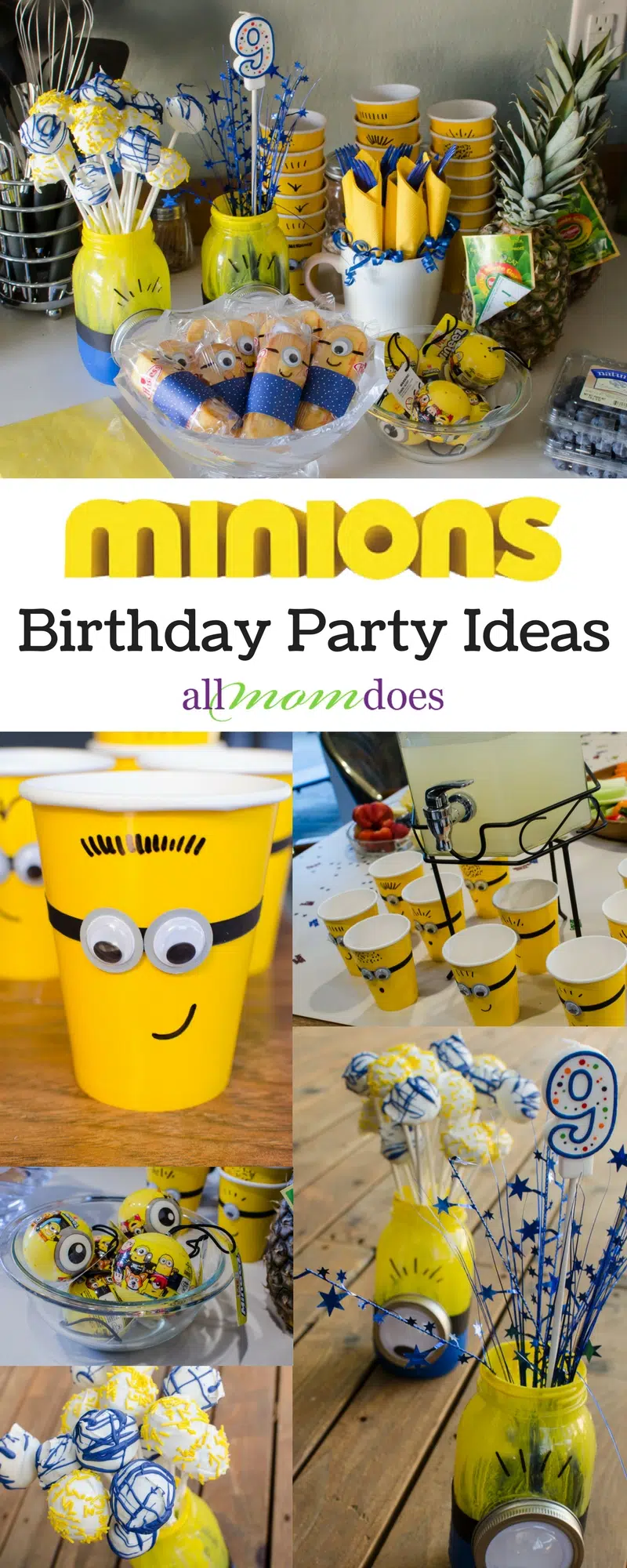 Minions birthday party ideas: Creative budget-friendly ideas for a Minions or Despicable Me theme. #birthdayparty #partyplanning #minions