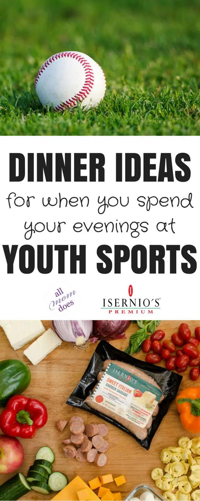 Dinner ideas for youth sports. #picnic #baseball #littleleague