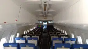 A shot of the aircraft's interior