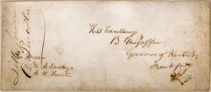 Lincoln Australian envelope, photo courtesy of the Illinois Historic Preservation Agency and the Abraham Lincoln Presidential Library 