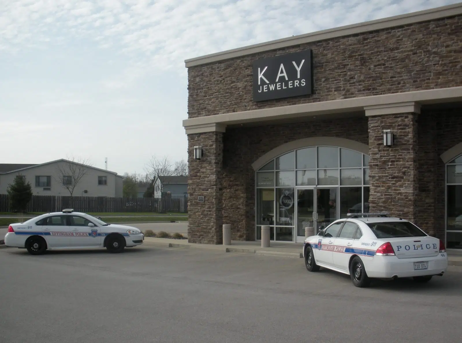 Police at Kay Jewelers investigating an alleged robbery Sunday evening. 