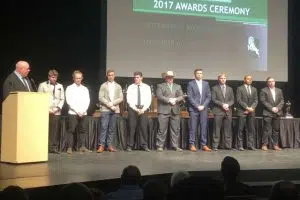 Rams Football Awards - Graduating Rams players receive their rings - Dec 1 2017