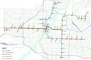 Bus Rapid Transit map