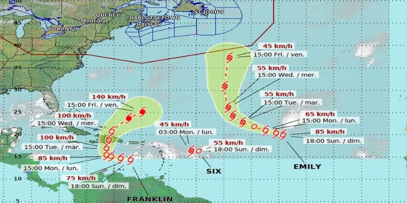 Canadian Hurricane Centre Monitoring Tropical Storm Franklin Vocm