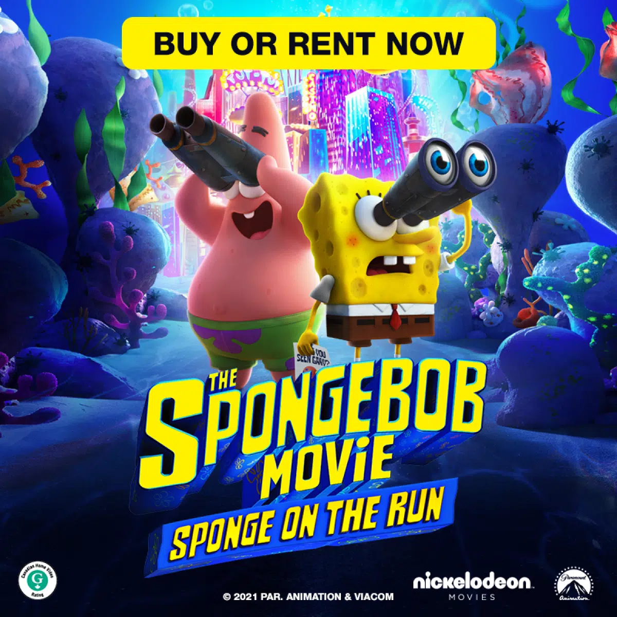 Win a digital copy of THE SPONGEBOB MOVIE: SPONGE ON THE RUN | QX104 ...