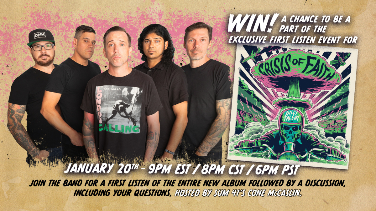 Enter to win an invite to the live first listen for Billy Talent's - Vimarsana News