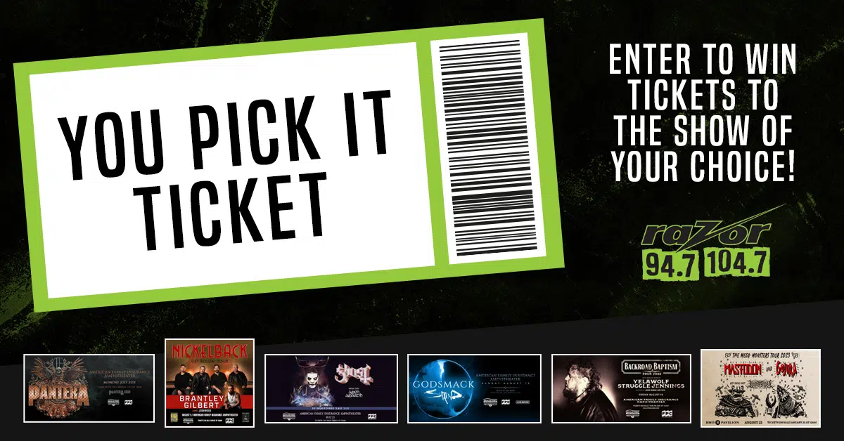 CONTEST You Pick It Ticket Weekend Razor 94.7 104.7 The Cutting