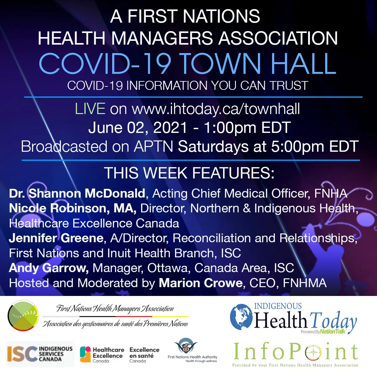 Indigenous Health Today Virtual Town Hall June 2nd (Video) CFNR