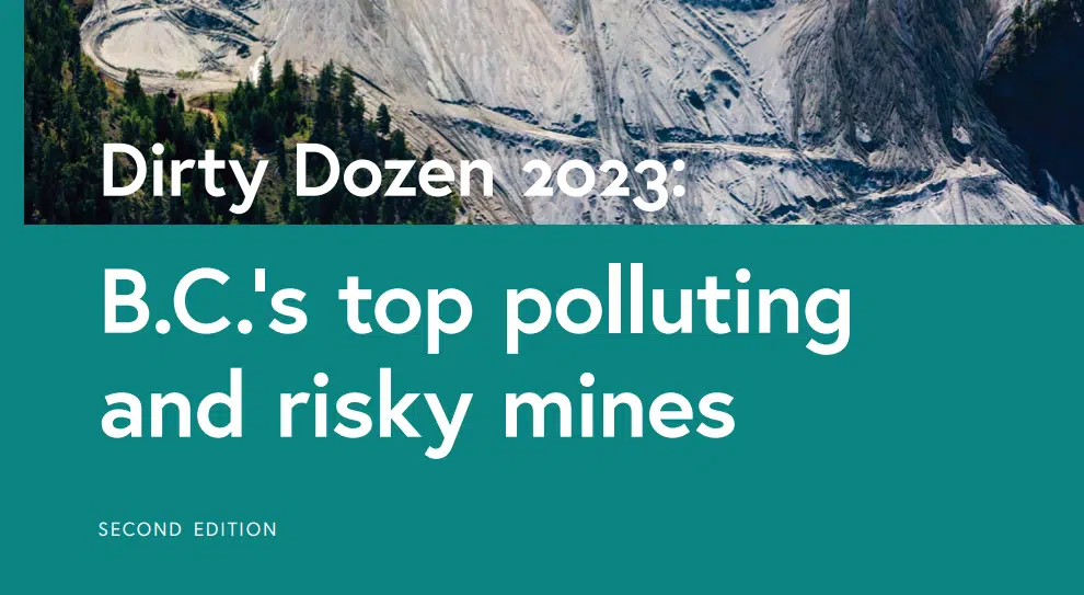 New Dirty Dozen Report Highlights BC’s Most Polluting and Risky Mines