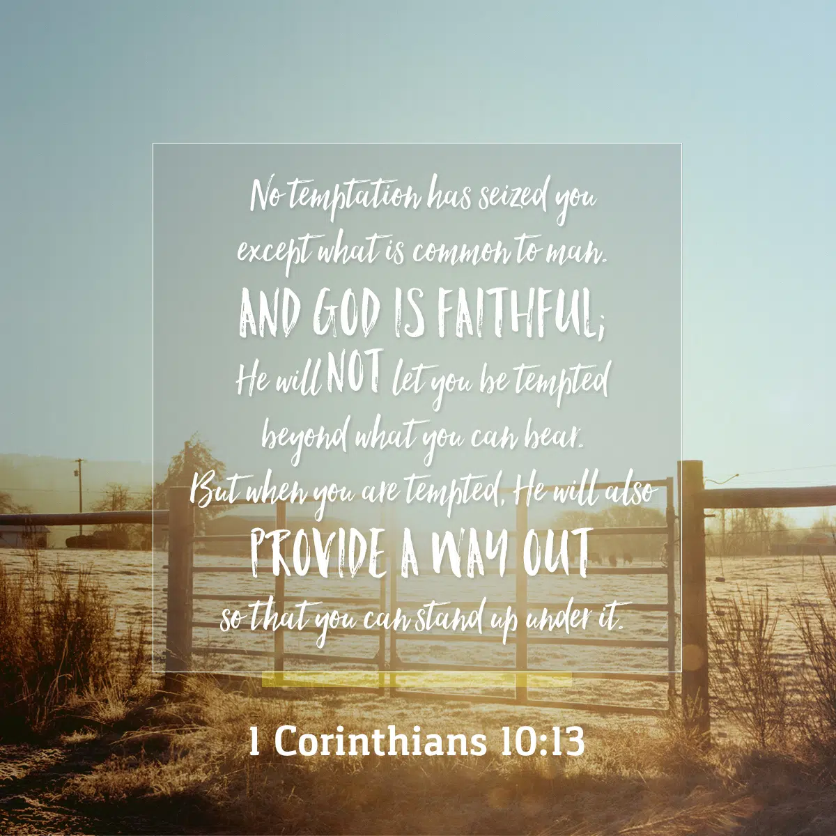 1 Corinthians 1013 - Daily Verse KCIS 630.