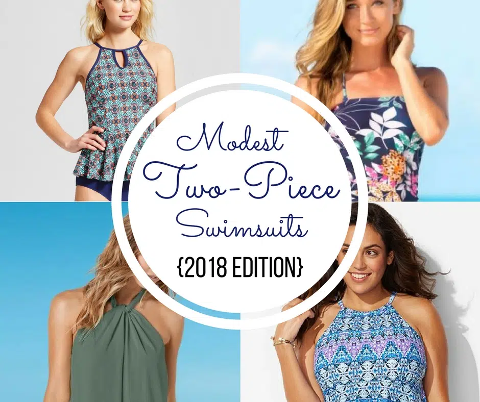 10 Modest Two-Piece Swimsuits {2018 Edition} | AllMomDoes