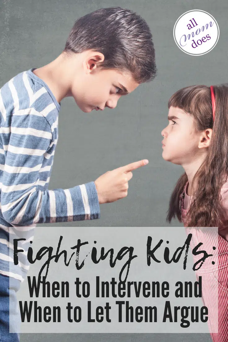 How to handle fighting kids. Should you intervene? #siblingrivalry