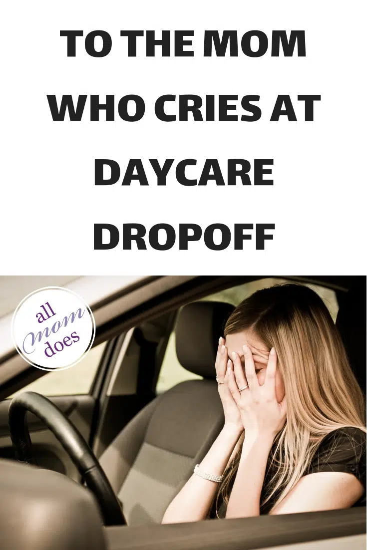 To the working mom who cries at daycare dropoff. #workingmom #daycare