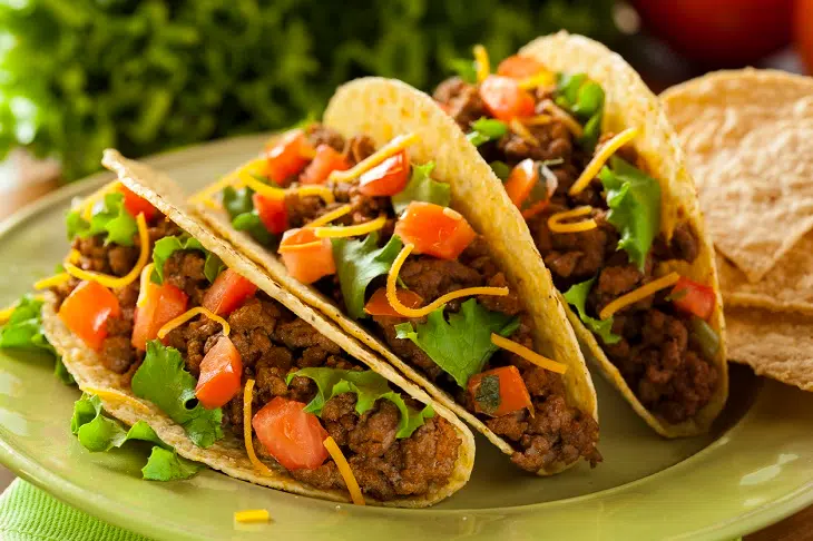Aussie-style beef and salad tacos recipe