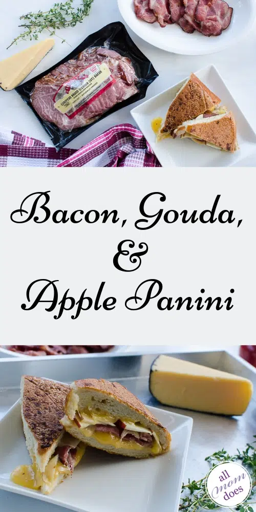 Bacon gouda apple panini recipe - tips for sandwiches for dinner #sandwiches #panini #bacon