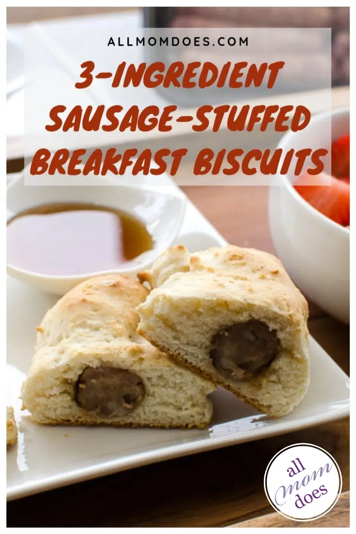 Easy breakfast recipe - on the go! Sausage biscuits. #breakfast #breakfastrecipe #breakfastfordinner