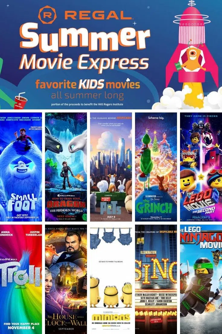 Summer Movie Express from Regal Cinemas - 2019 movie lineup!