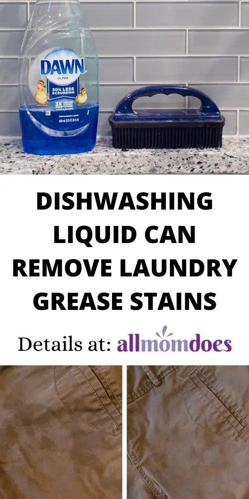 Trick to remove stubborn grease stains in your laundry: Dawn Dishwashing Liquid!