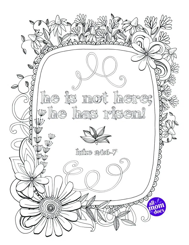 easter coloring pages with bible verses