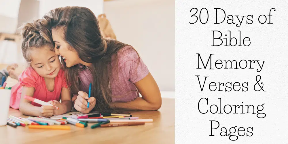 30 Days of Bible Memory Verses & Coloring Pages | AllMomDoes