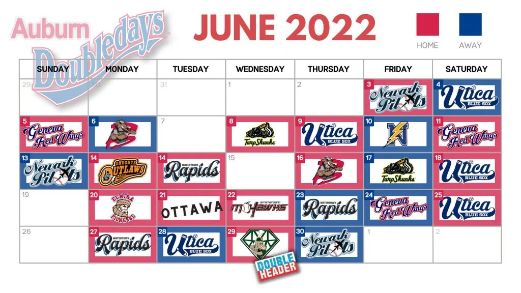 Auburn Doubledays 2022 Schedule Doubledays' Summer Schedule Announced | Finger Lakes Daily News