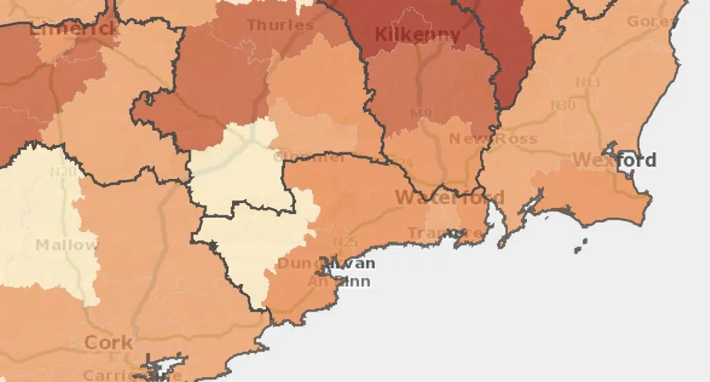 Covid cases fall in all local electoral areas of Waterford except one WLR