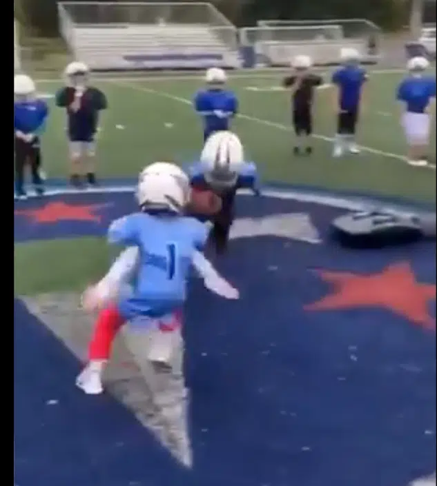 youth football drill goes viral and causes massive outrage