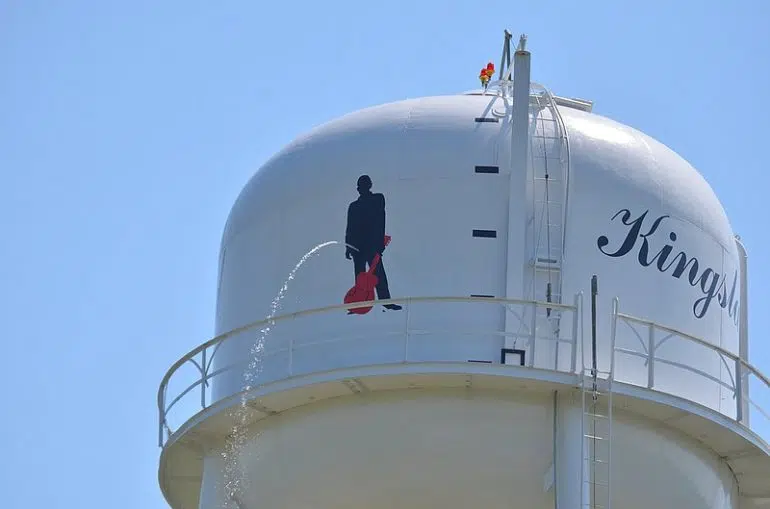 A Sharpshooter Made The Johnny Cash Water Tower Take A Pee In Kingsland |  KOKE FM