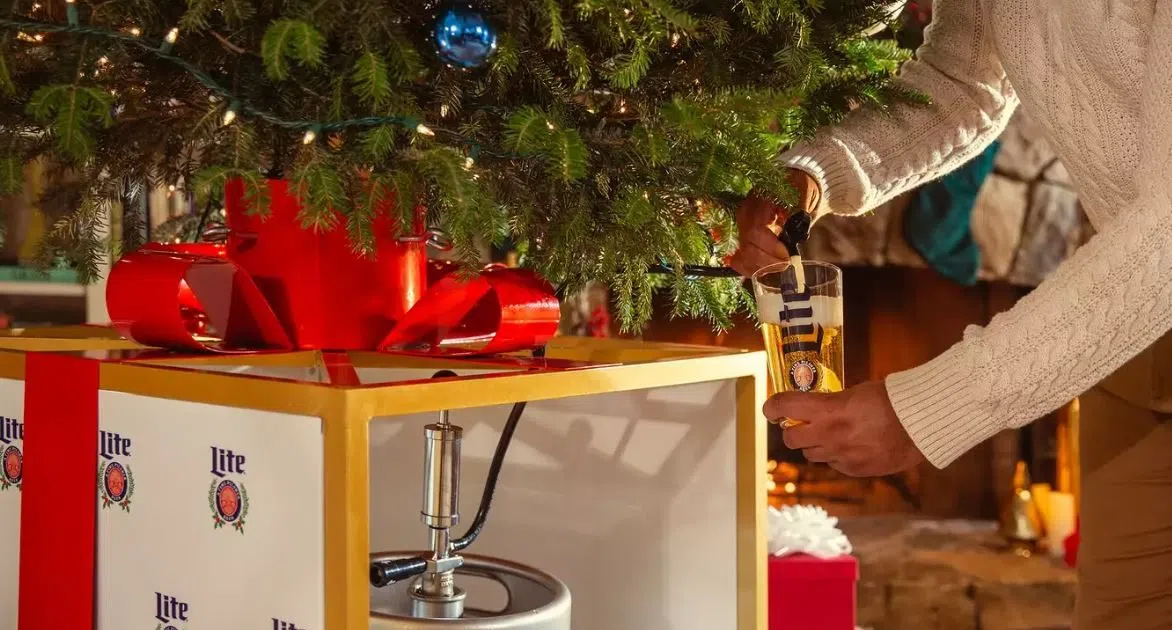 Holiday CHEERS! Miller Lite is Releasing a Christmas Tree Keg Stand