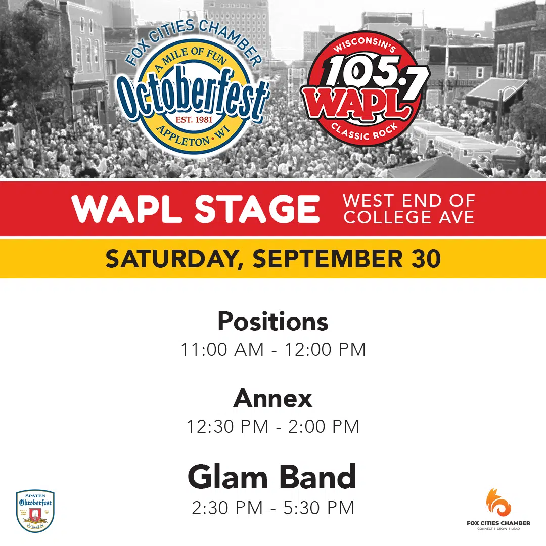 Appleton Octoberfest WAPL Stage 105.7 WAPL Wisconsin's Classic Rock
