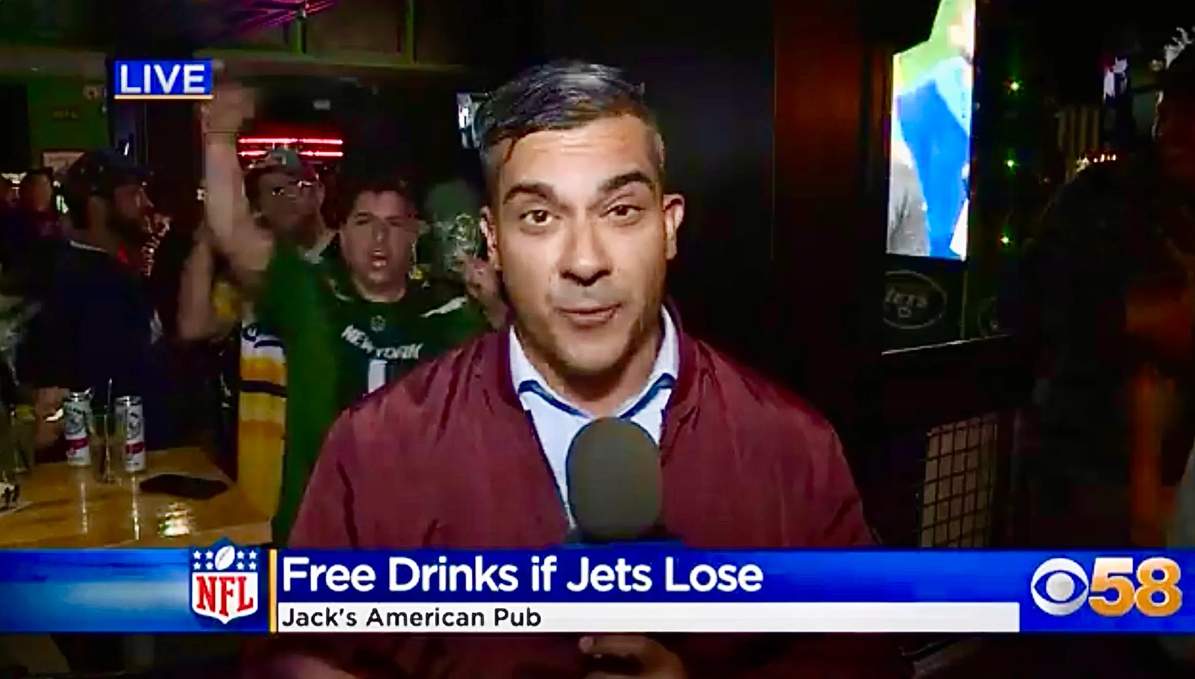 Milwaukee bar will pay customers' drink tabs when Jets lose games