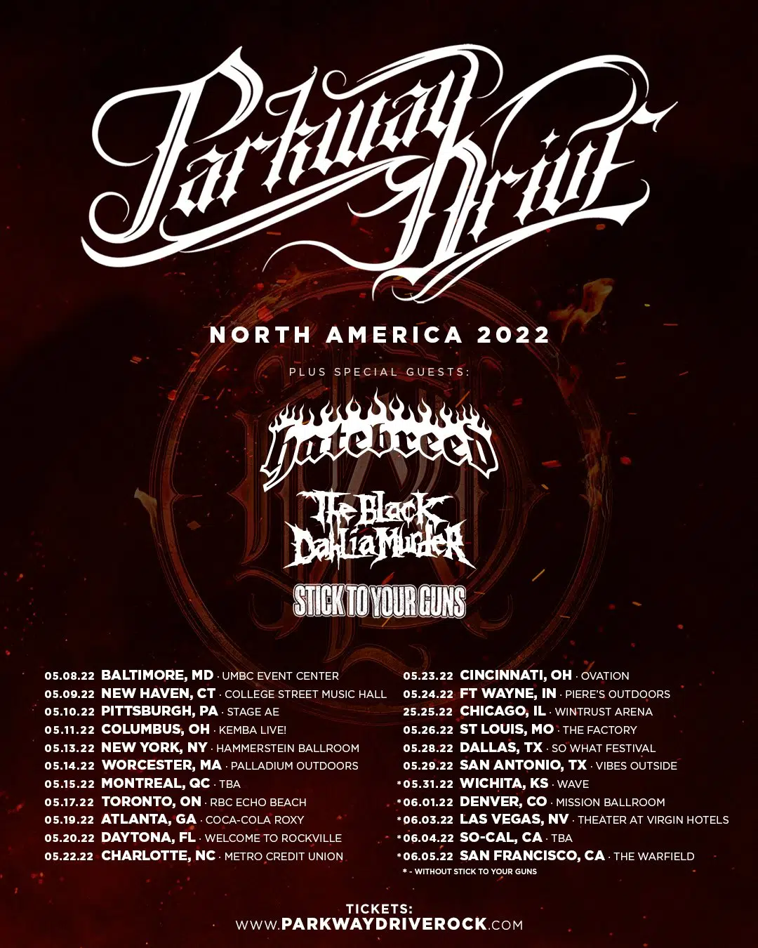parkway drive tour chicago