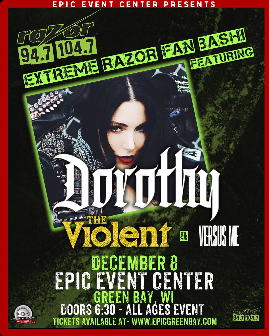 Extreme Razor Fan Bash Dorothy, The Violent, Versus Me Razor 94.7