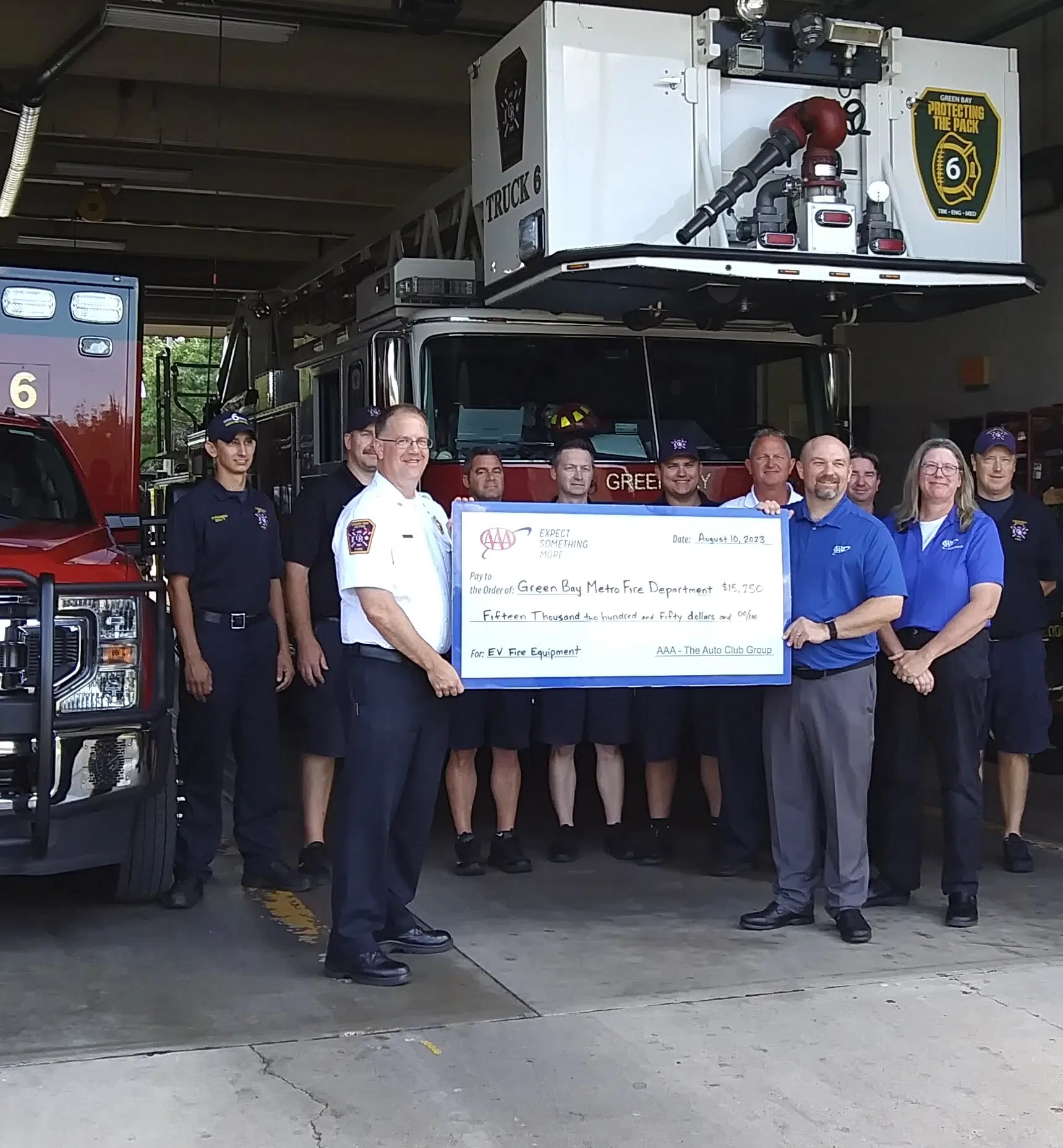 Grant helps Green Bay Metro Fire Department handle EV fires WHBY