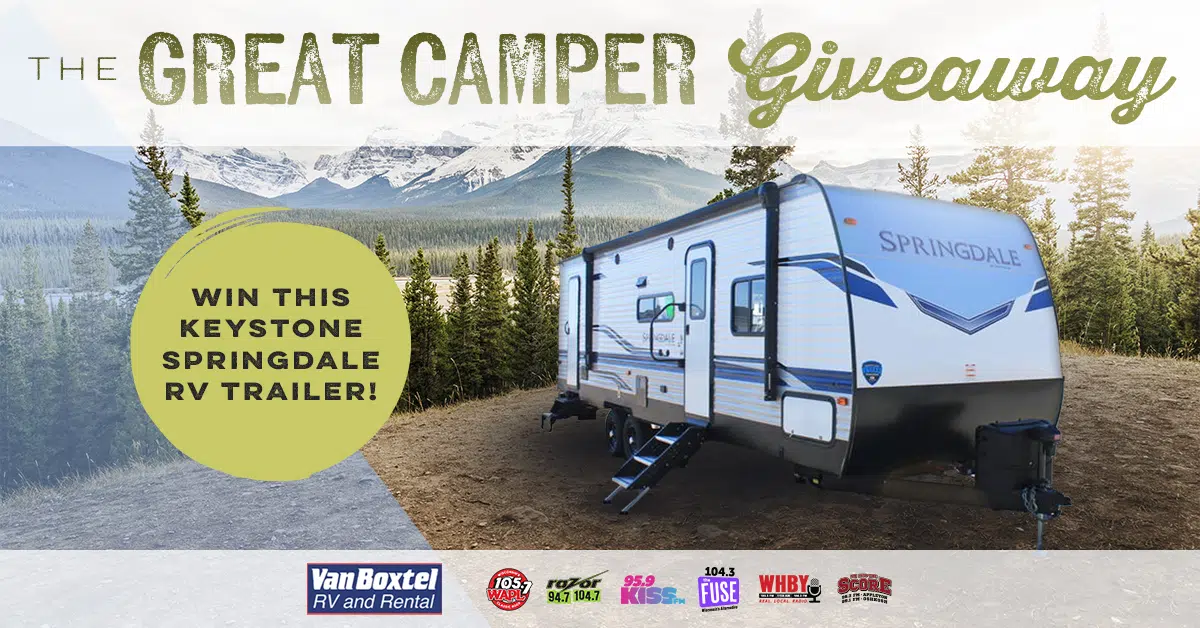 SWEEPSTAKES Van Boxtel RV Great Camper Giveaway! WHBY