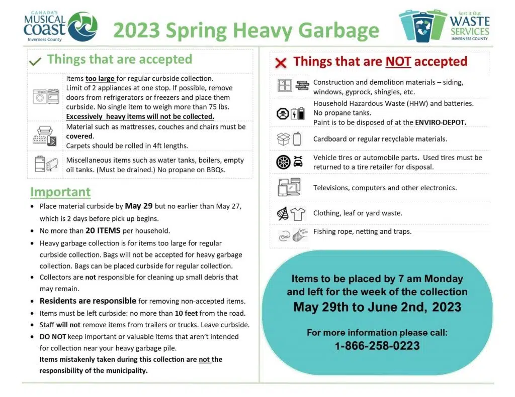 Time to get rid of your junk! Heavy garbage pick up info! 101.5 The Hawk