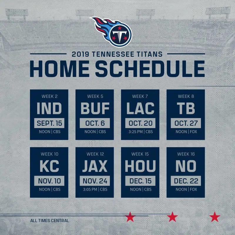 Tennessee Titans Schedule / Monday, september 14th, 2020 at 10:20pm et. - Foroe Spiritual