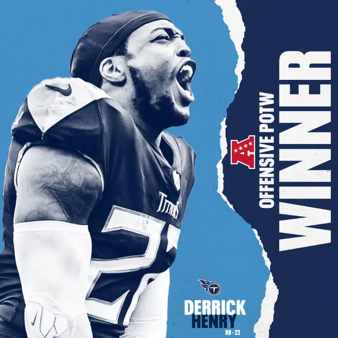 Derrick King Henry 22 Tennessee Titans NFL Art Wall Room Poster - POSTER  20x30