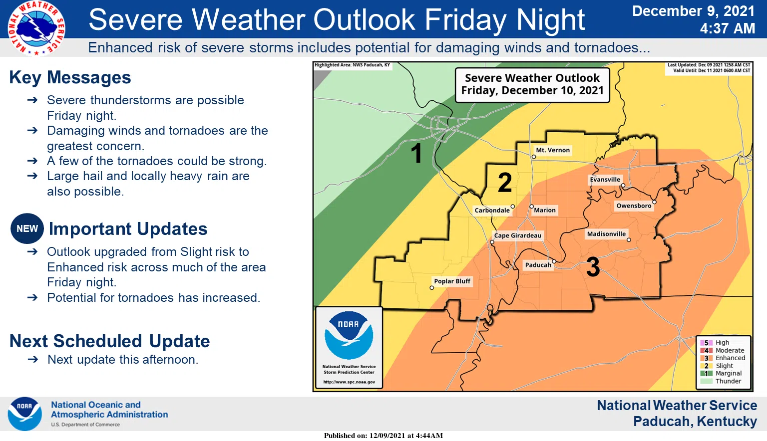 Western Ky., Middle Tenn. under enhanced risk for severe weather Friday
