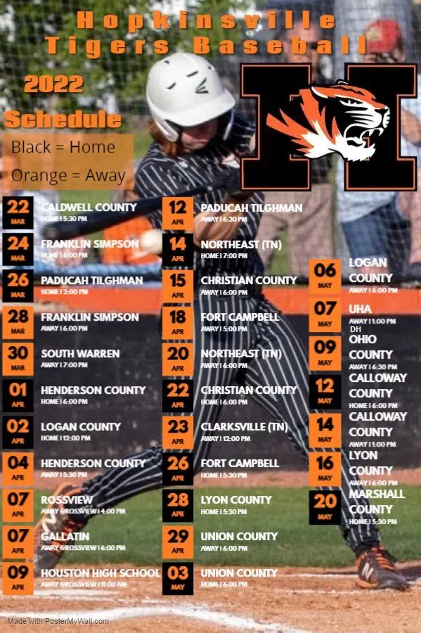 Hopkinsville unveils 2022 baseball schedule WHOP 1230 AM News Radio