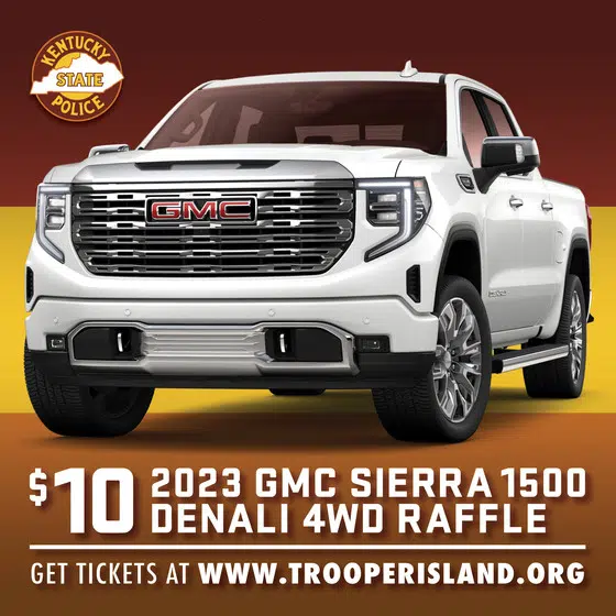 Trooper Island selling raffle tickets for 2023 GMC pickup WHOP 1230