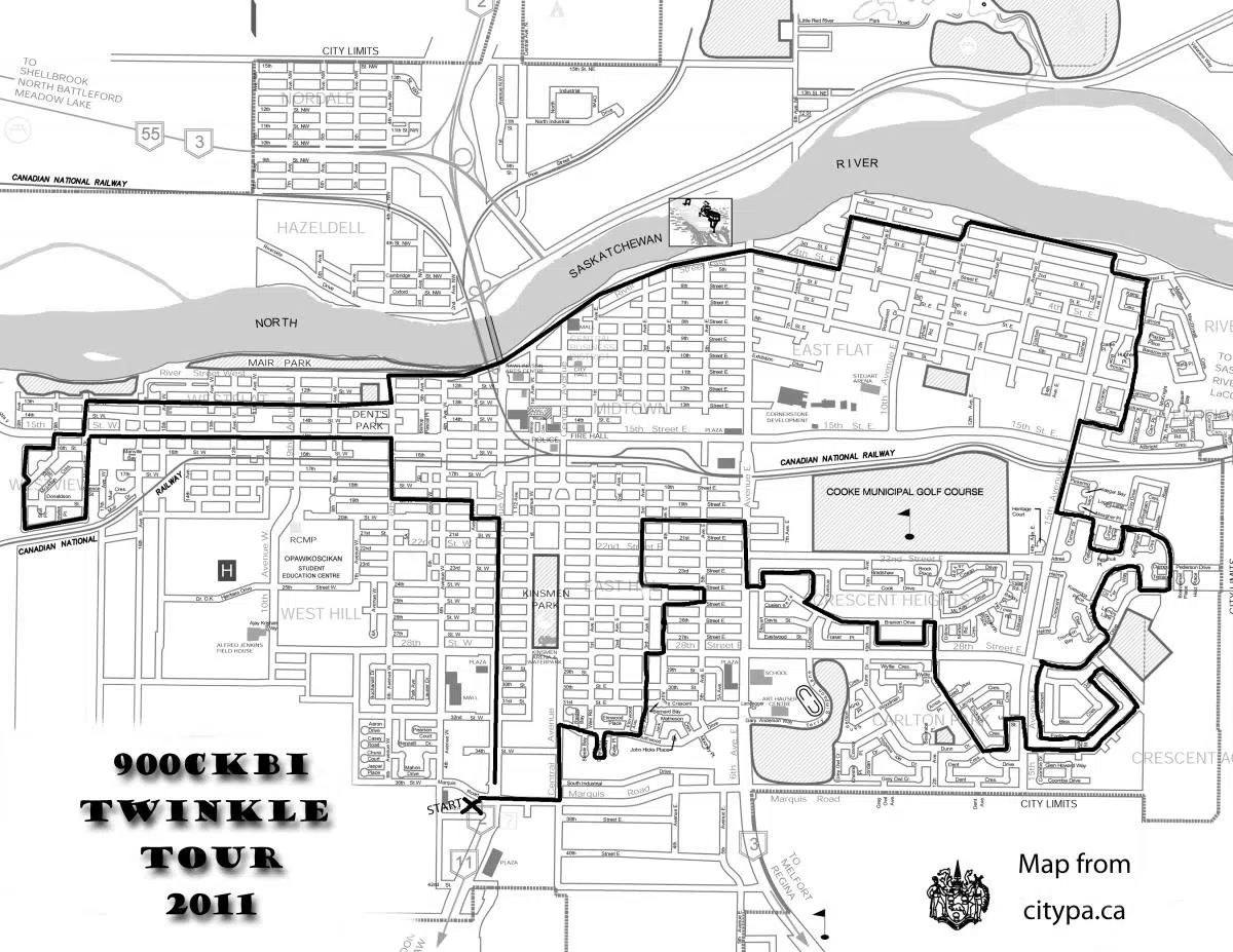 Prince Albert City Map Twinkle Tour | Panow