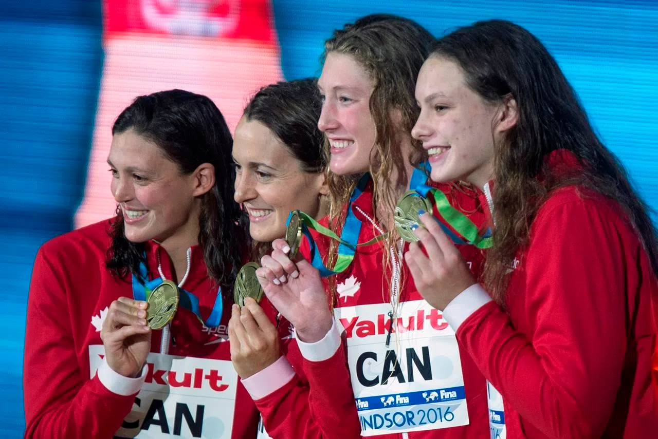 Canada wins gold in 4×50-metre freestyle relay at short-course worlds ...