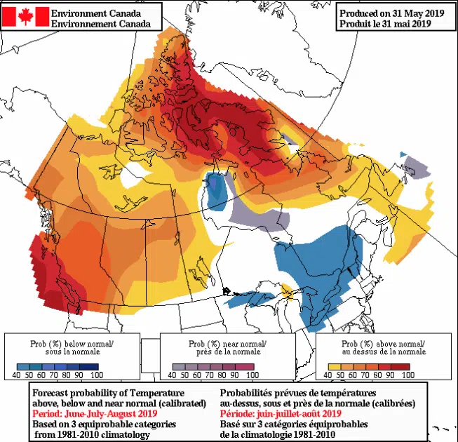 Environment Canada expects warmer-than-normal temperatures in B.C