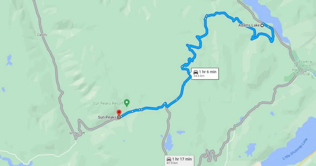 RCMP urge caution after drivers following Google Maps to Sun Peaks get